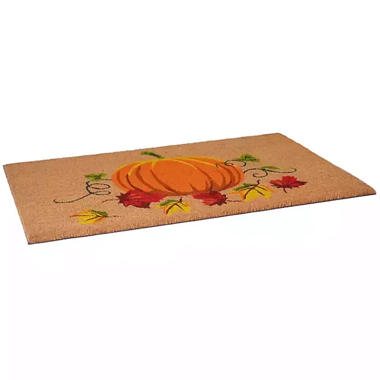 Doormats-Kirklands Home Fall Pumpkin Coir Doormat