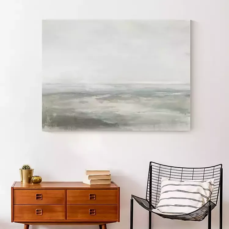 Canvas Art-Kirklands Home Abstract Seascape Canvas Art Print Gray