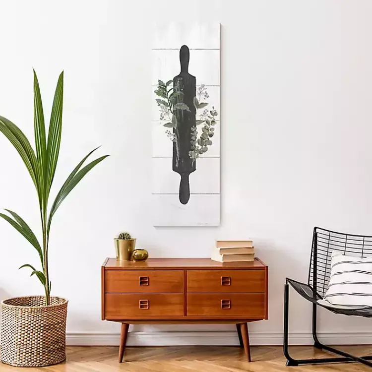 Canvas Art-Kirklands Home Rolling Pin with Botanicals Canvas Art Print