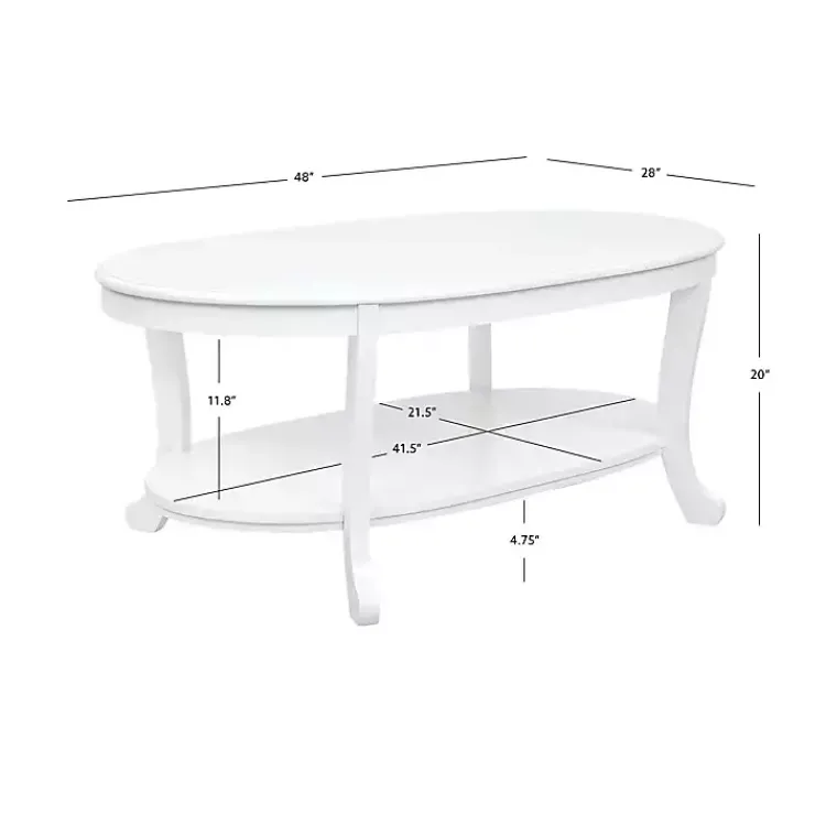 Coffee Tables-Kirklands Home Aubert Wood Coffee Table White