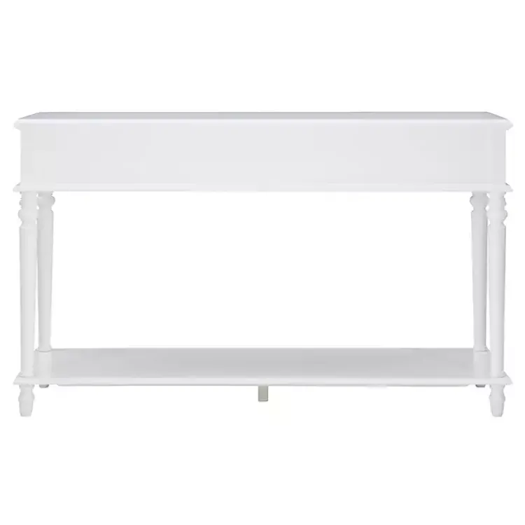 Console Tables-Kirklands Home McGhie 2-Drawer Console Table White