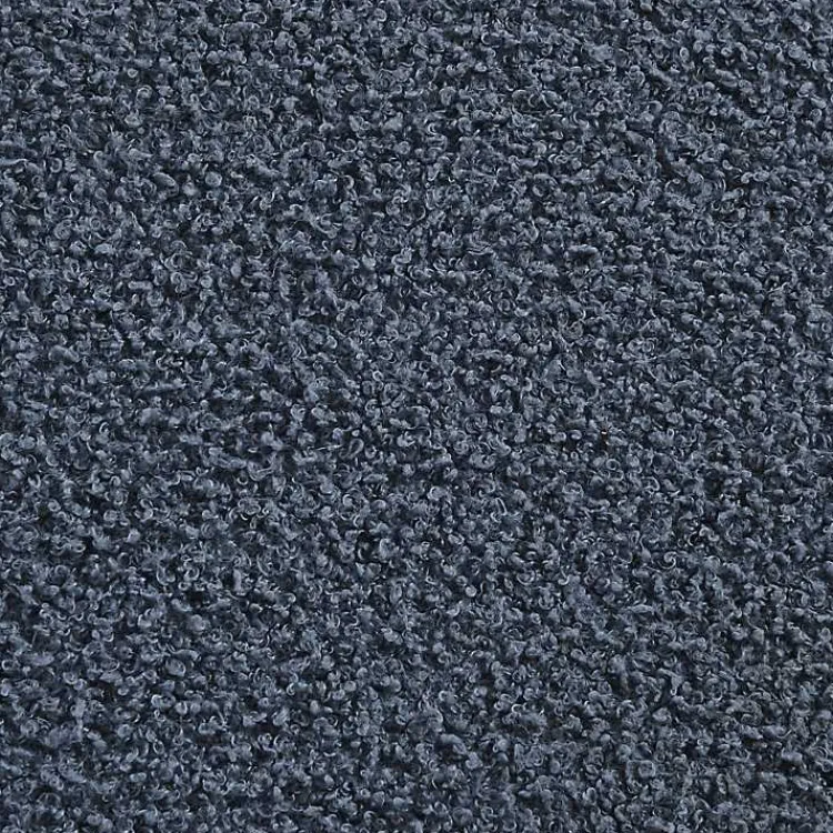 Benches & Ottomans-Kirklands Home Blue Sherpa & Walnut Rectangle Storage Ottoman