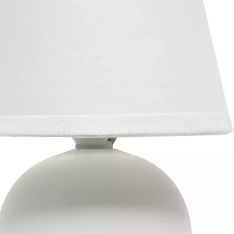 Table Lamps-Kirklands Home Petite Off Orb Ceramic Table Lamp White