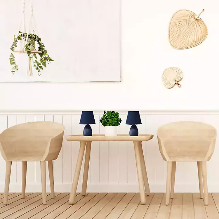 Table Lamps-Kirklands Home Petite Oblong Table Lamps, Set of 2 Blue