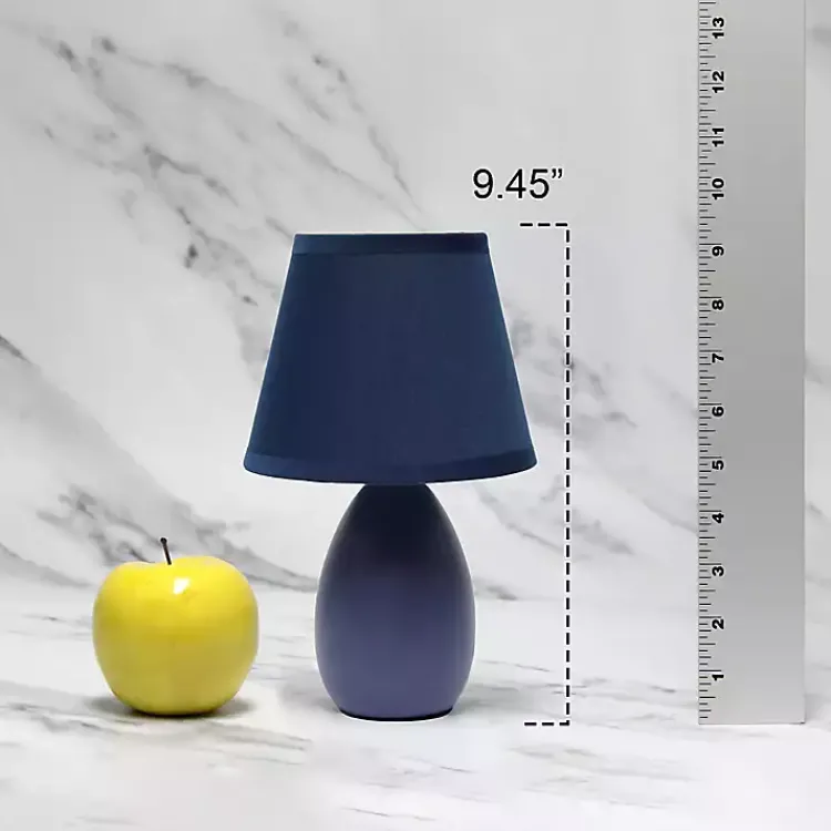 Table Lamps-Kirklands Home Petite Oblong Table Lamps, Set of 2 Blue