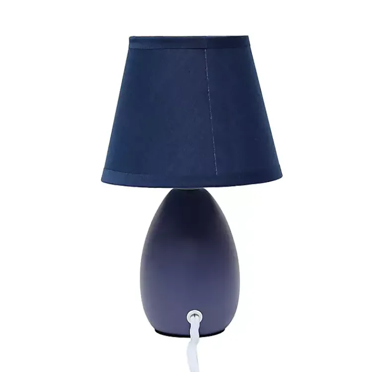 Table Lamps-Kirklands Home Petite Oblong Table Lamps, Set of 2 Blue