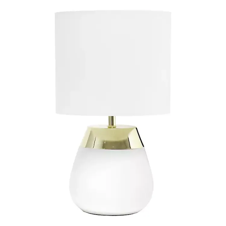 Table Lamps-Kirklands Home and Metallic Gold 4-Touch Table Lamp White