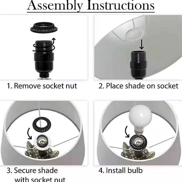 Table Lamps-Kirklands Home Brown Owl and Shade Table Lamp White