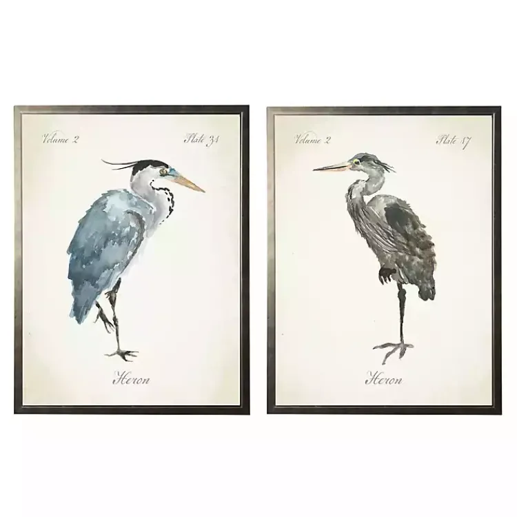 Framed Art-Kirklands Home Watercolor Herons Framed Art Prints, Set of 2