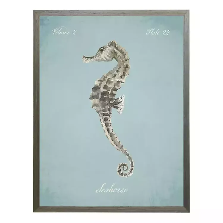 Framed Art-Kirklands Home Seahorse in Blue Framed Art Print
