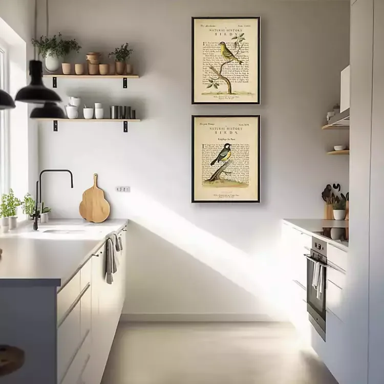 Framed Art-Kirklands Home Birds Diagram III Framed Art Prints, Set of 2 Ivory