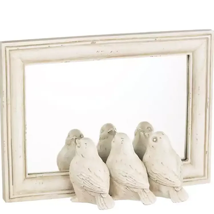 Decorative Mirrors-Kirklands Home Cream Bird Trio Wall Mirror