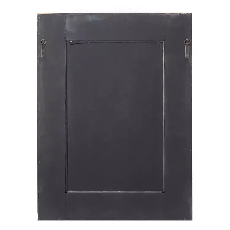 Decorative Mirrors-Kirklands Home Distressed Gray Wood Rectangular Wall Mirror