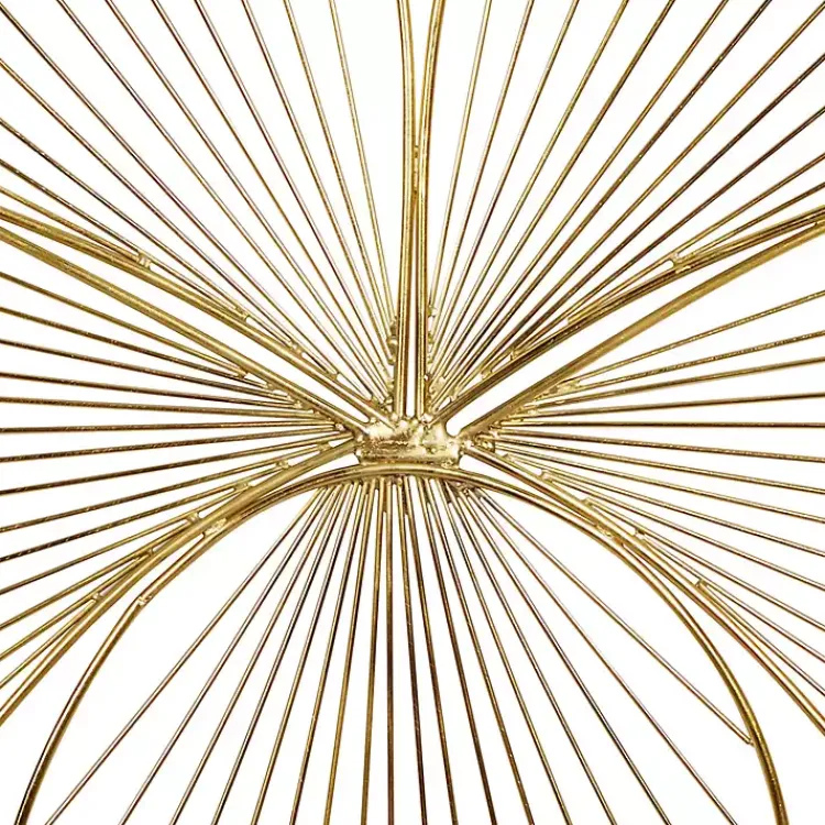 Wall Plaques-Kirklands Home Metal Frame Floral Wall Plaques, Set of 3 Gold