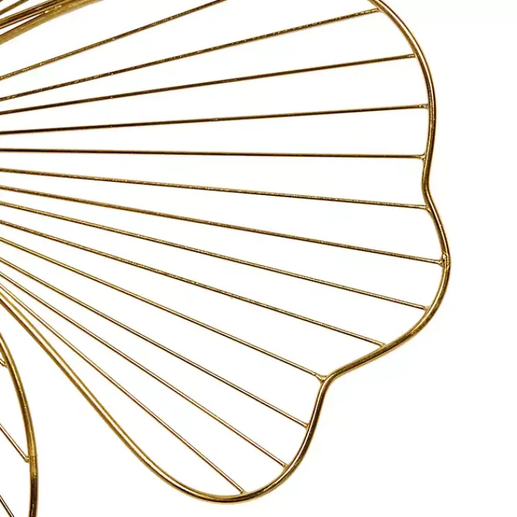 Wall Plaques-Kirklands Home Metal Frame Floral Wall Plaques, Set of 3 Gold