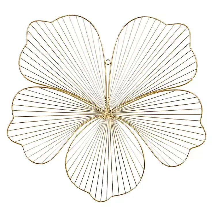 Wall Plaques-Kirklands Home Metal Frame Floral Wall Plaques, Set of 3 Gold