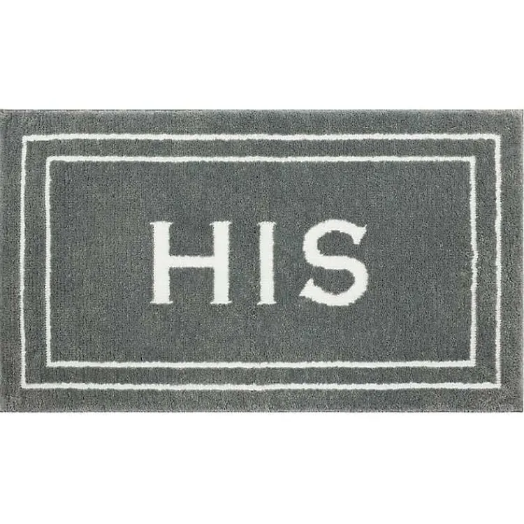 Bathroom Rugs-Kirklands Home & White Gray