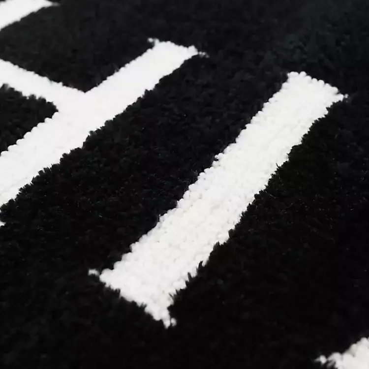 Bathroom Rugs-Kirklands Home & White Black