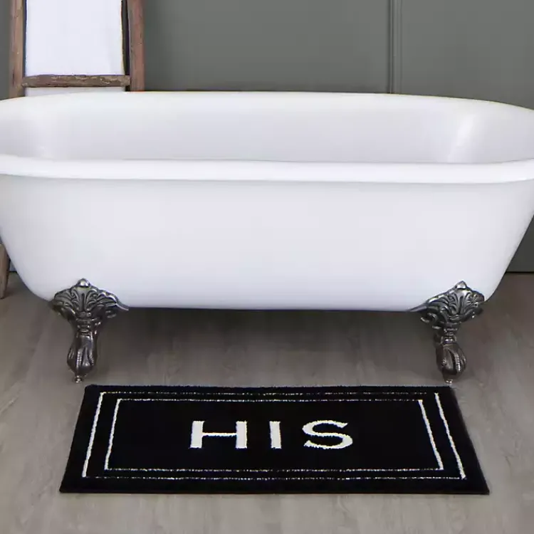 Bathroom Rugs-Kirklands Home & White Black