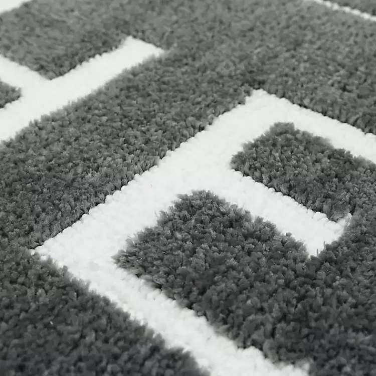 Bathroom Rugs-Kirklands Home & White Gray