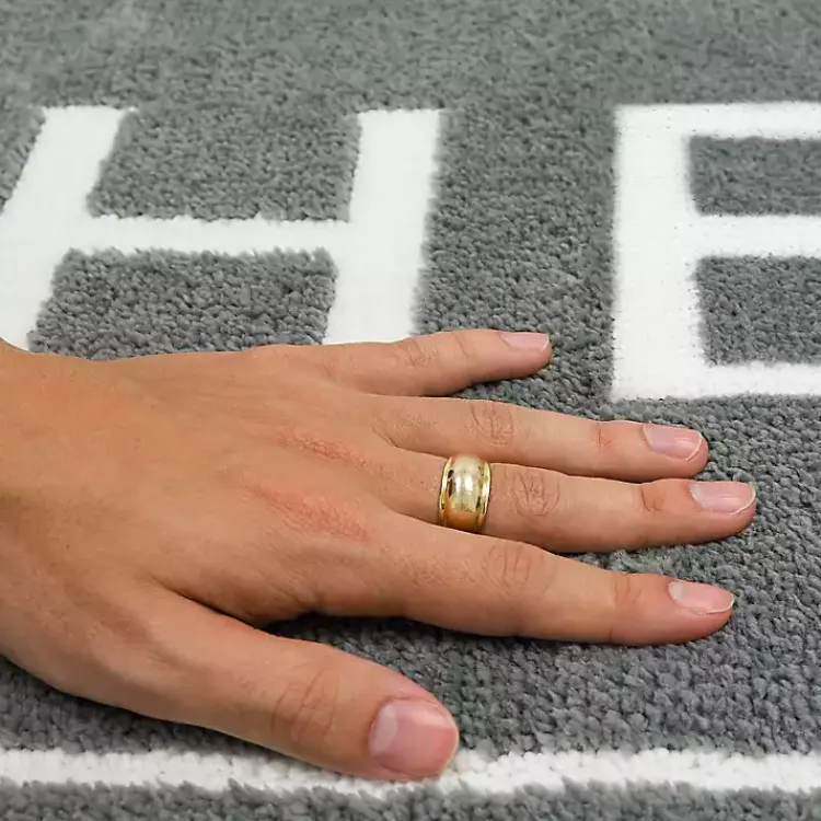 Bathroom Rugs-Kirklands Home & White Gray