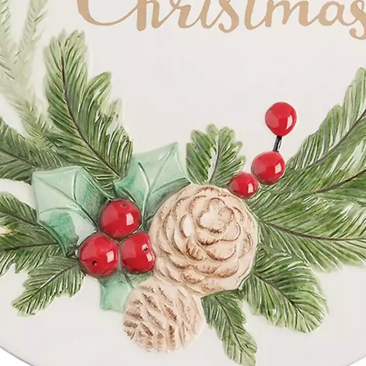 Serving & Entertaining-Kirklands Home Merry Christmas Round Serving Platter