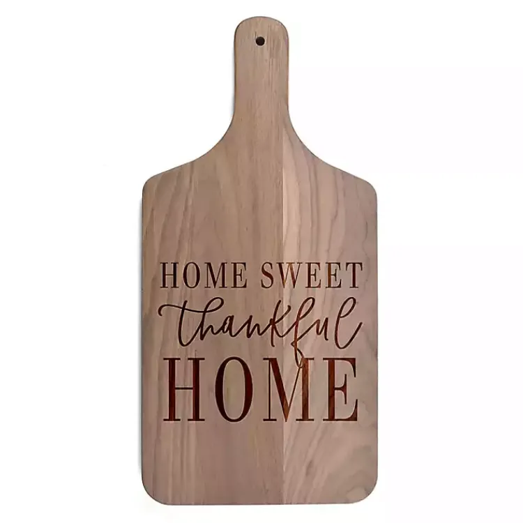 Serving & Entertaining-Kirklands Home Walnut Wood Home Sweet Thankful Home Cutting Board Brown