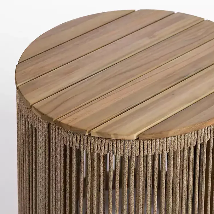 Outdoor Tables-Kirklands Home Seaside Outdoor Accent Table Brown