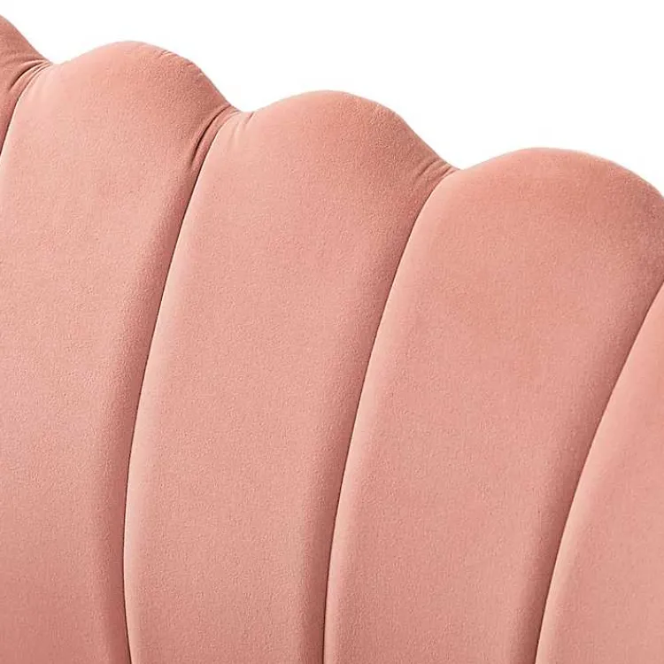 Sofas & Loveseats-Kirklands Home Donata Velvet Tufted Loveseat Pink