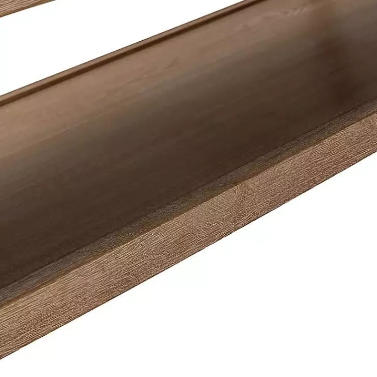 Benches & Ottomans-Kirklands Home Tufted Rectangle Wood Ottoman Ivory