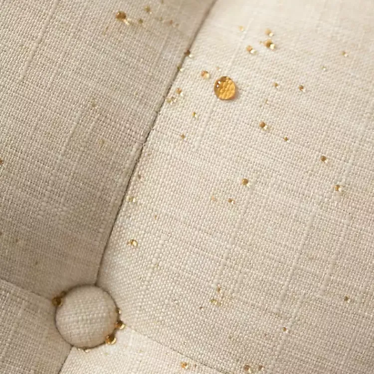 Benches & Ottomans-Kirklands Home Round Cepheus Tufted Ottoman Tan