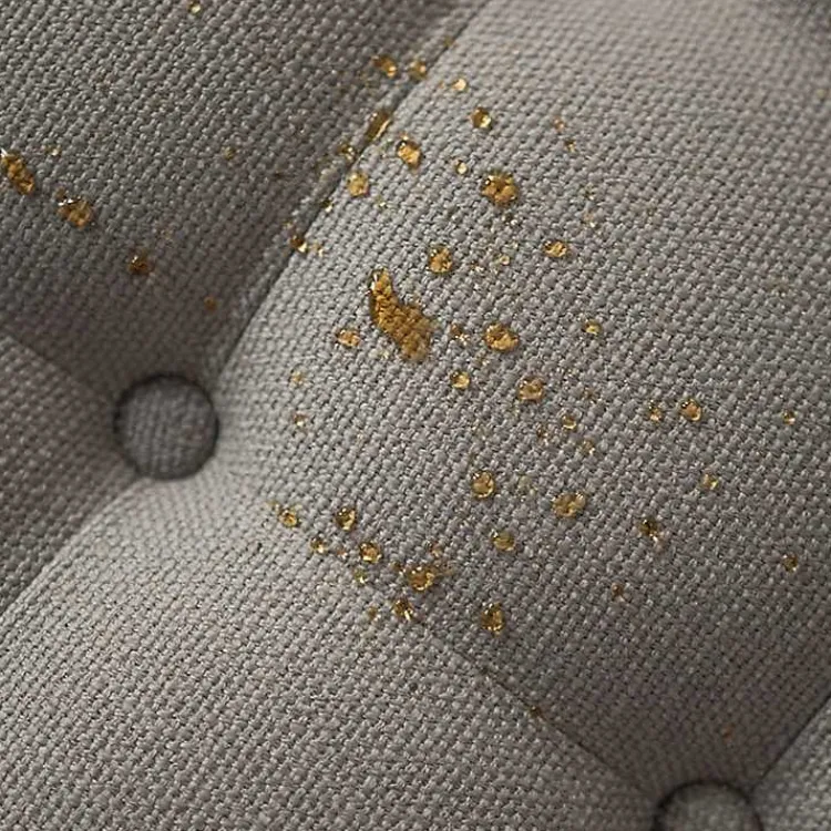 Benches & Ottomans-Kirklands Home Round Cepheus Tufted Ottoman Gray