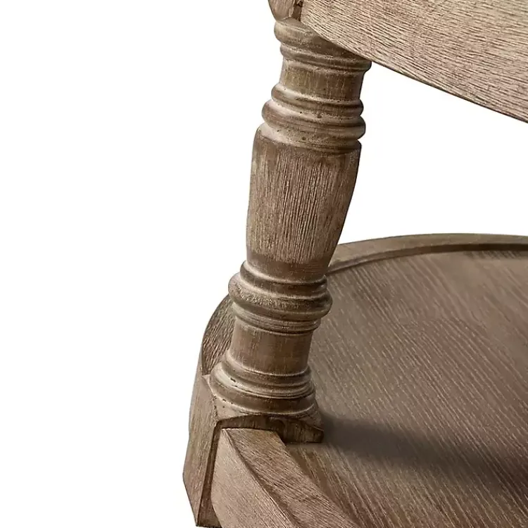 Benches & Ottomans-Kirklands Home Round Cepheus Tufted Ottoman Ivory