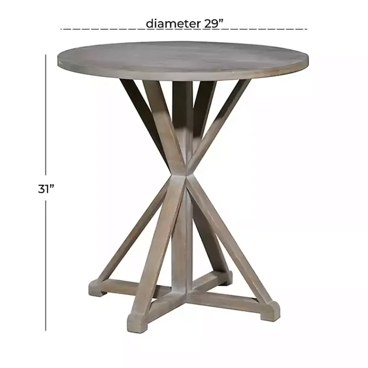 Accent & End Tables-Kirklands Home Rustic Graywash Hourglass Side Table Brown