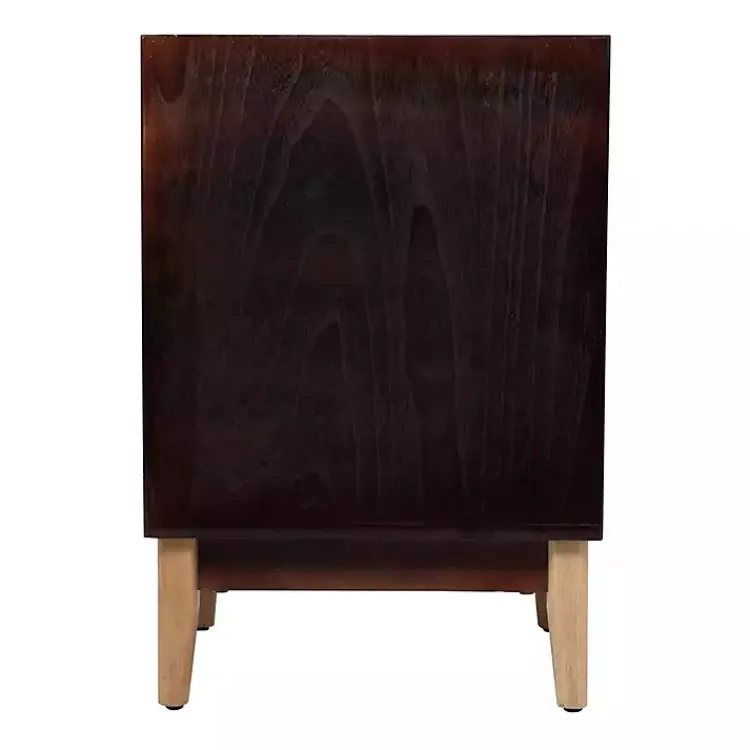 Dressers & Chests-Kirklands Home Natural Wood Rattan Nightstand Brown