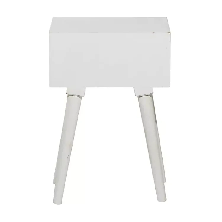 Accent & End Tables-Kirklands Home Wood Carved Drawer Accent Table White