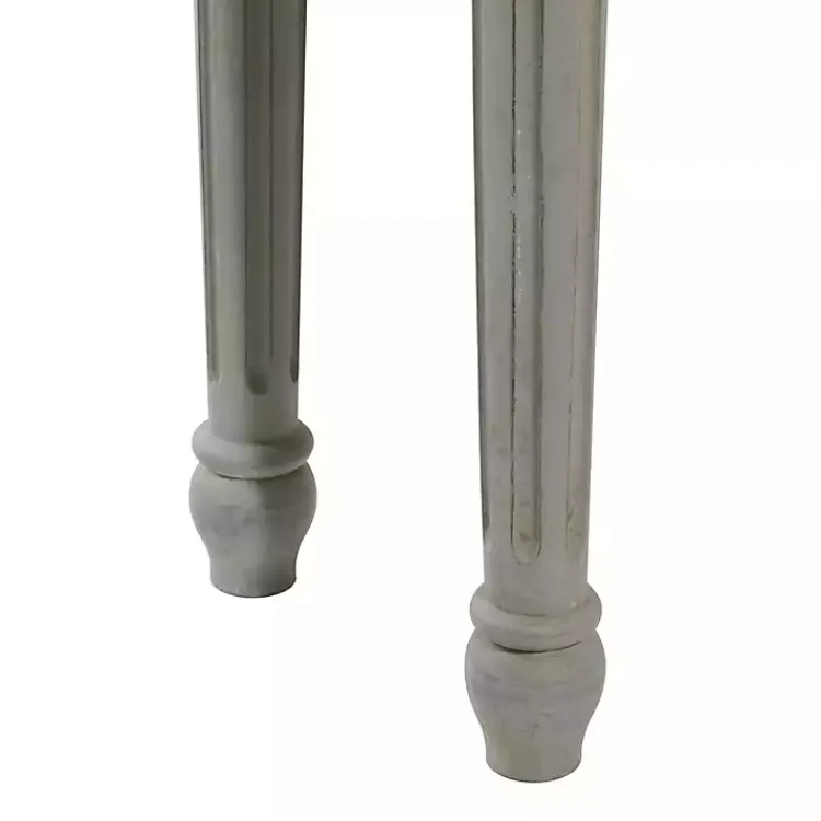 Console Tables-Kirklands Home Carved Wood Console Table Gray