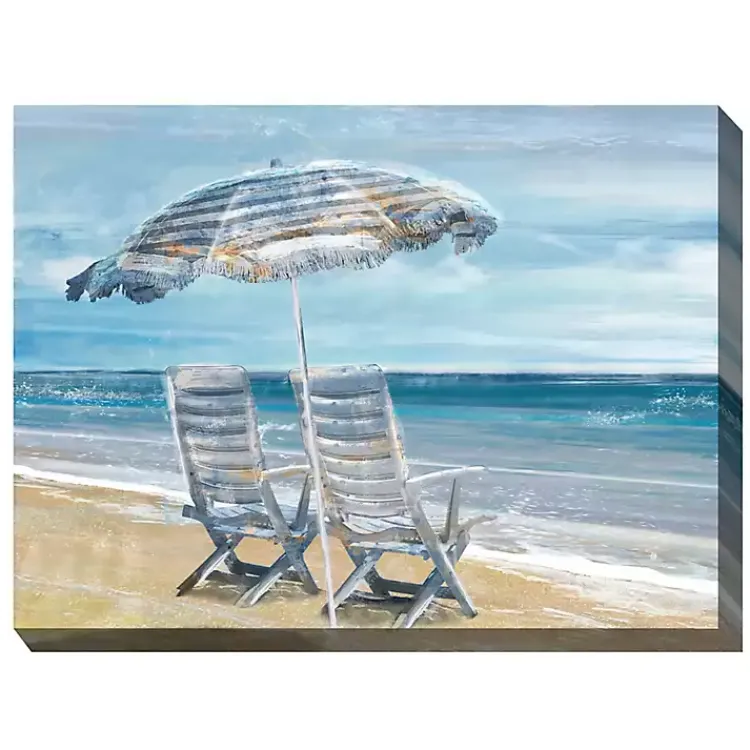 Outdoor Wall Decor-Kirklands Home Waters Edge Outdoor Canvas Art Print Blue