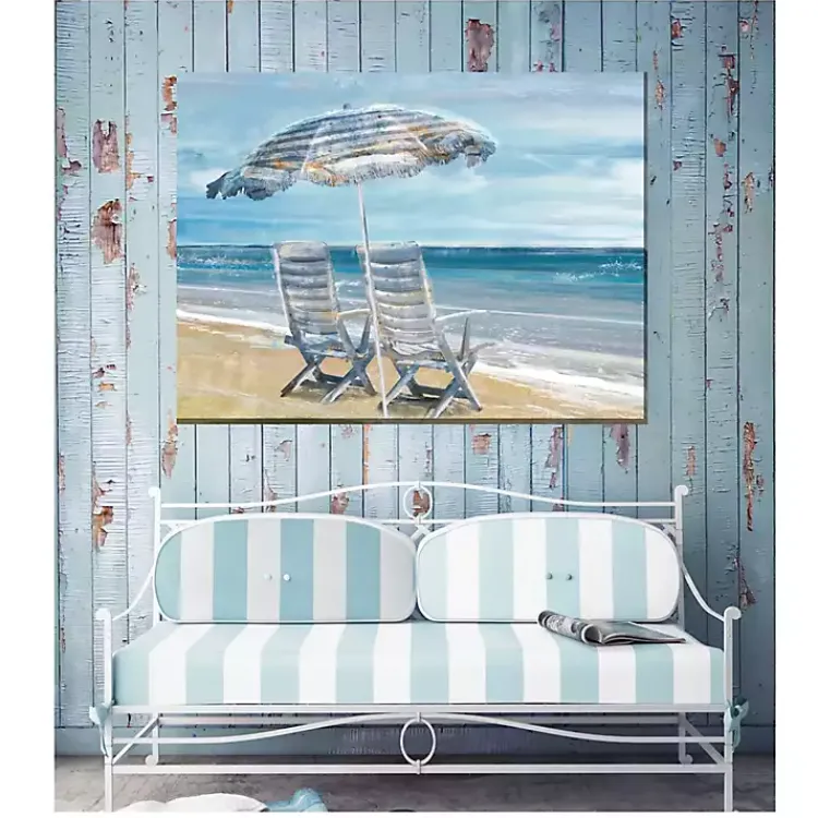 Outdoor Wall Decor-Kirklands Home Waters Edge Outdoor Canvas Art Print Blue