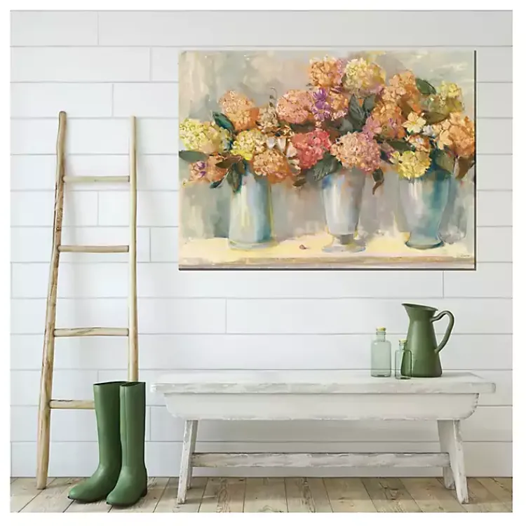 Outdoor Wall Decor-Kirklands Home Spiced Hydrangeas Outdoor Canvas Art Print