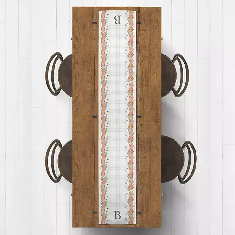 Table Linens-Kirklands Home Personalized Plaid Monogram Table Runner, 72 in.