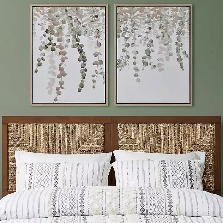 Canvas Art-Kirklands Home Eucalyptus Waterfall Canvas Art Prints, Set of 2