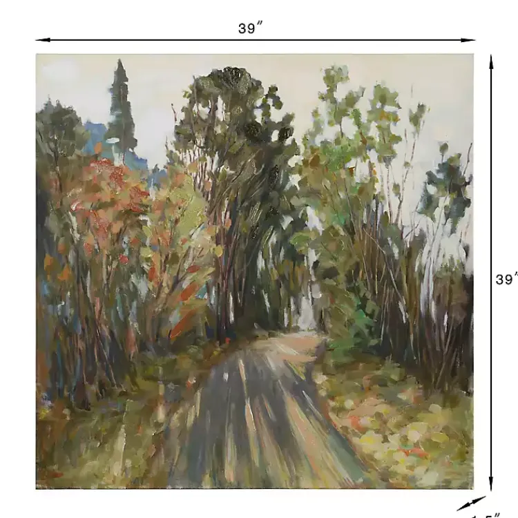 Canvas Art-Kirklands Home Back Road Canvas Art Print Green