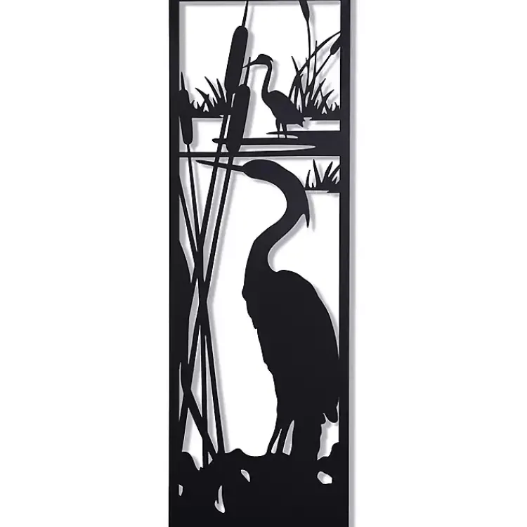 Wall Plaques-Kirklands Home Metal Egrets II Wall Plaque Black
