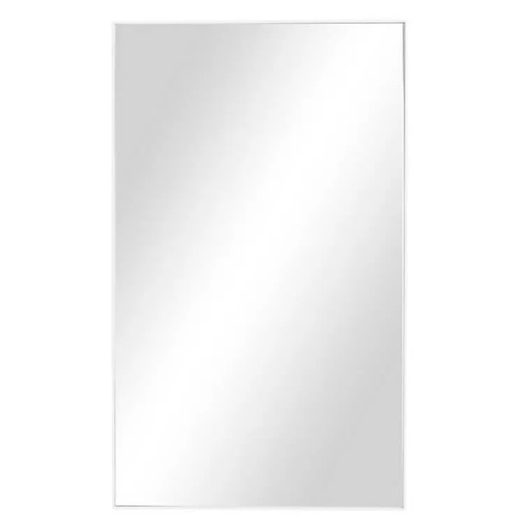 Framed Mirrors-Kirklands Home White Wood Rectangular Wall Mirror, 24x40 in.