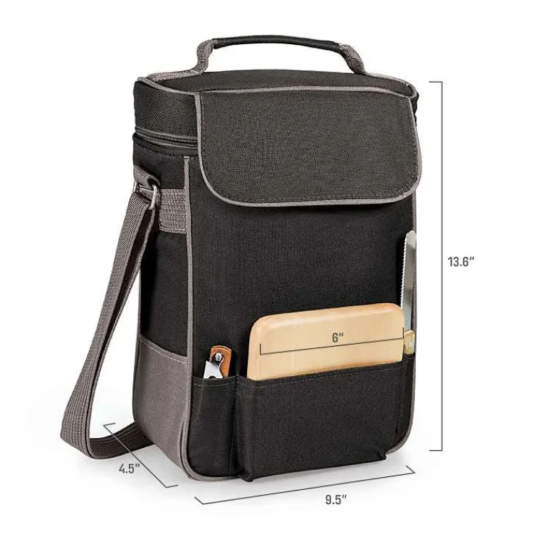 Barware-Kirklands Home Clemson Tigers Wine & Cheese Tote Black