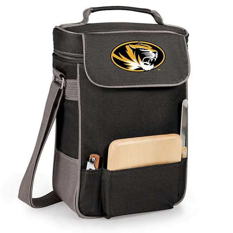 Barware-Kirklands Home Missouri Tigers Wine & Cheese Tote Black