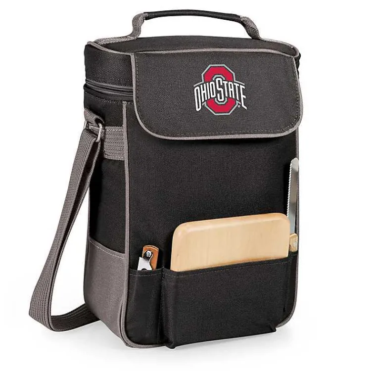 Barware-Kirklands Home Ohio State Buckeyes Wine & Cheese Tote Black