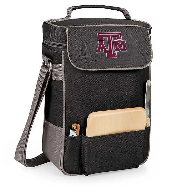 Barware-Kirklands Home Texas A&M Aggies Wine & Cheese Tote Black