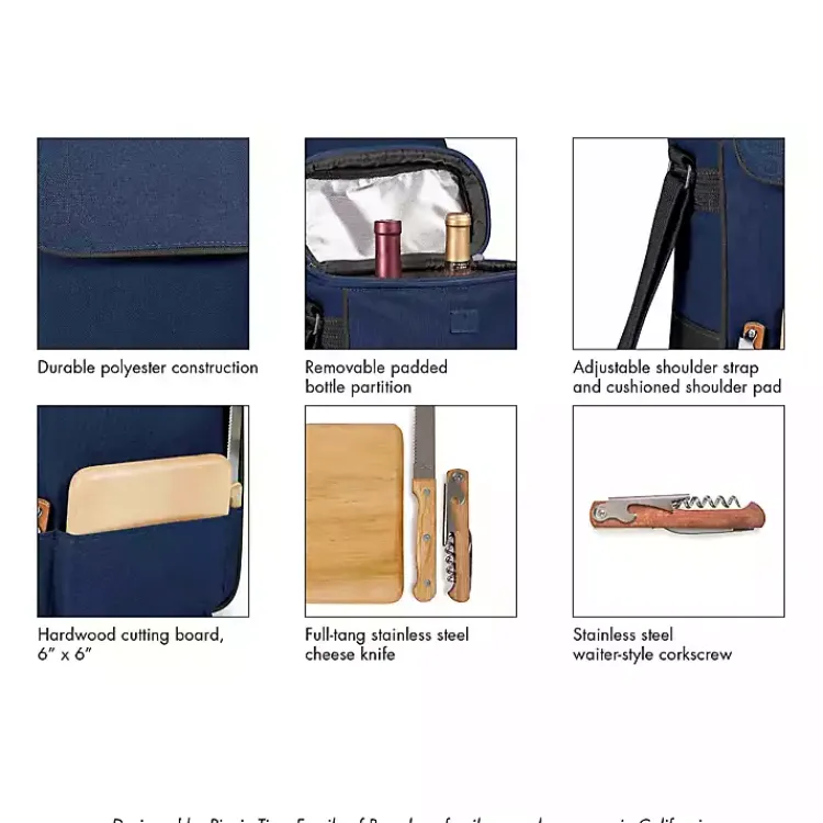 Barware-Kirklands Home Cincinnati Bearcats Wine & Cheese Tote Black